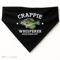 Crappie Whisperer Fresh Water Dept Funny Love Fishing Gift USA-Made Doggie Bandana thumb 0