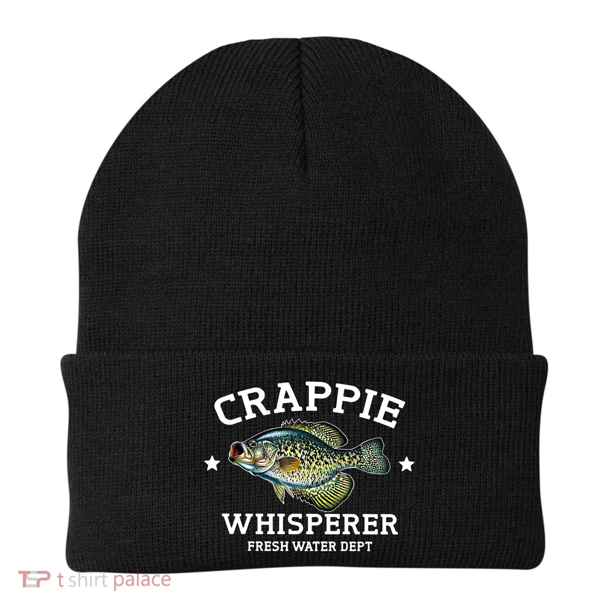 Crappie Whisperer Fresh Water Dept Funny Love Fishing Gift Beanie