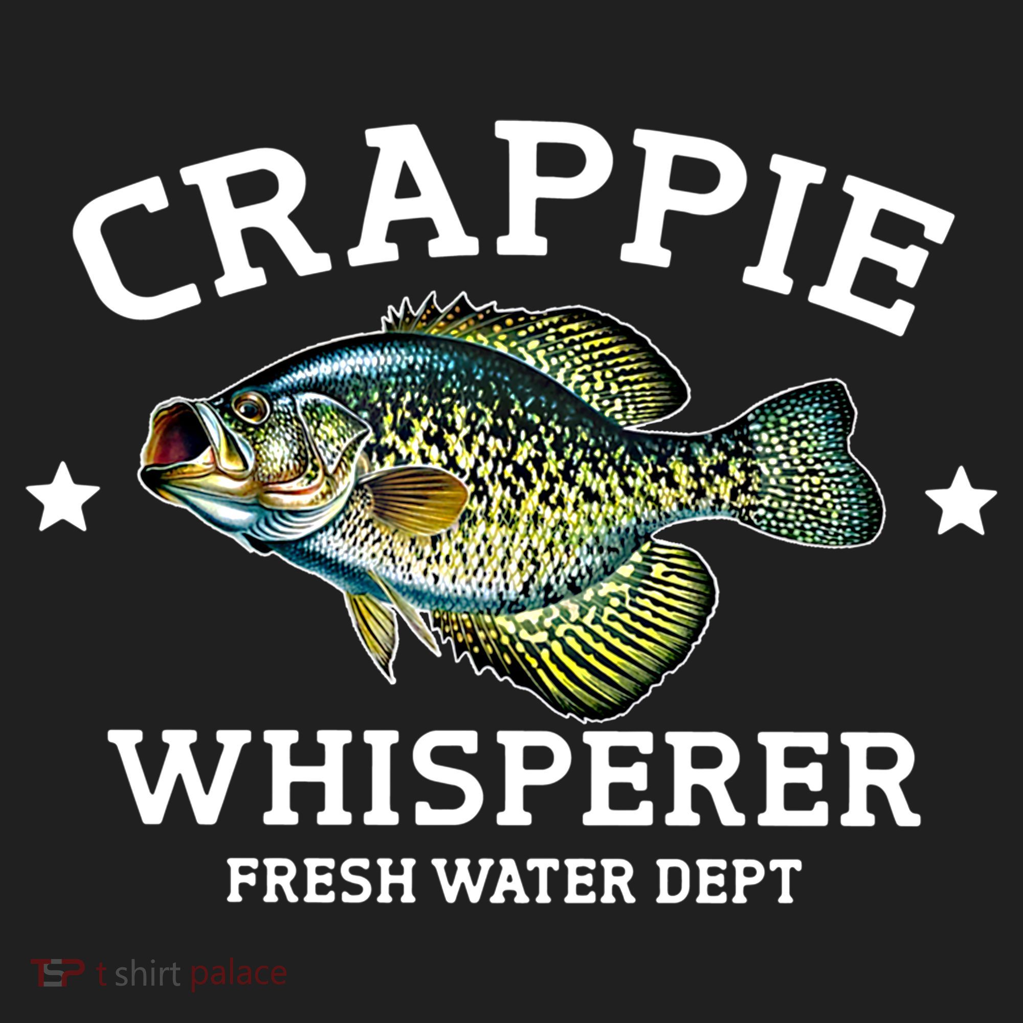 Crappie Whisperer Fresh Water Dept Funny Love Fishing Gift Golf Towel