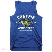Crappie Whisperer Fresh Water Dept Funny Love Fishing Gift Tank Top thumb 0