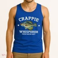 Crappie Whisperer Fresh Water Dept Funny Love Fishing Gift Tank Top thumb 3