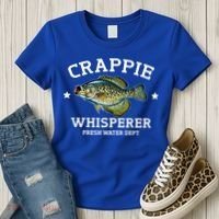Crappie Whisperer Fresh Water Dept Funny Love Fishing Gift Women's T-Shirt thumb 3