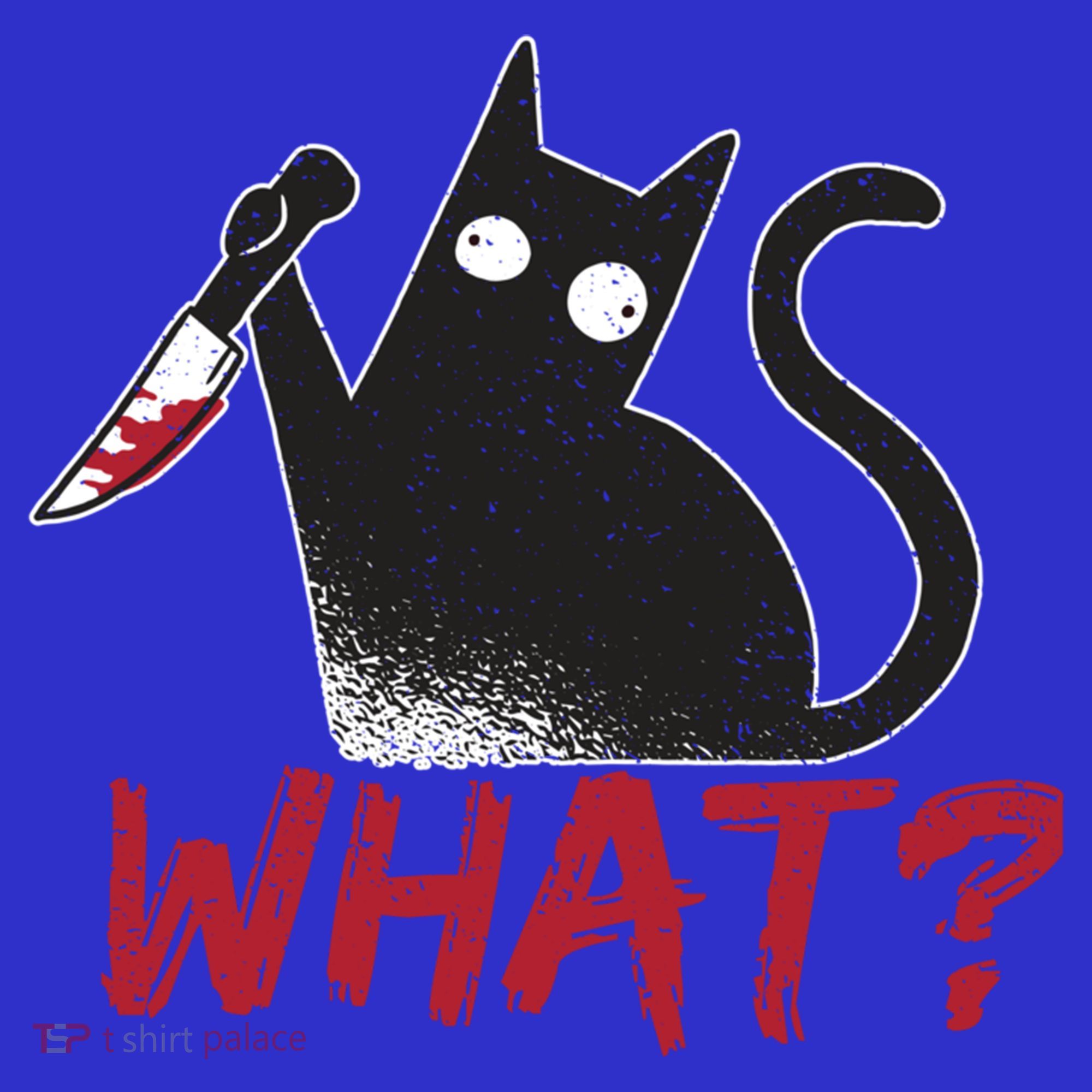 Cat What? Funny Black Cat Murderous Cat With Knife Cool Gift Women's Tank Top