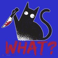 Cat What? Funny Black Cat Murderous Cat With Knife Cool Gift Visor thumb 3