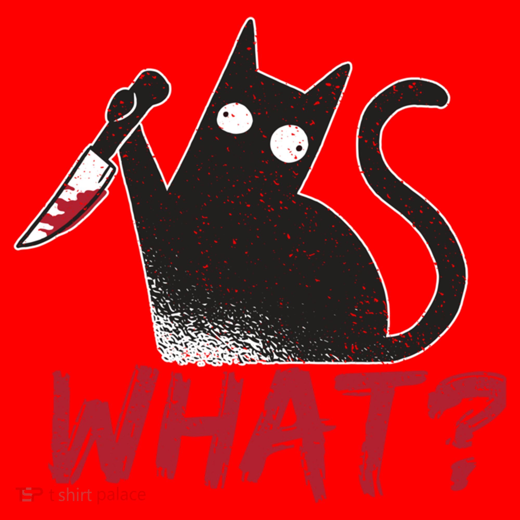 Cat What? Funny Black Cat Murderous Cat With Knife Cool Gift Santa Hat