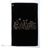 Cute Wildflowers Floral Nature Doodle Golf Towel thumb 0