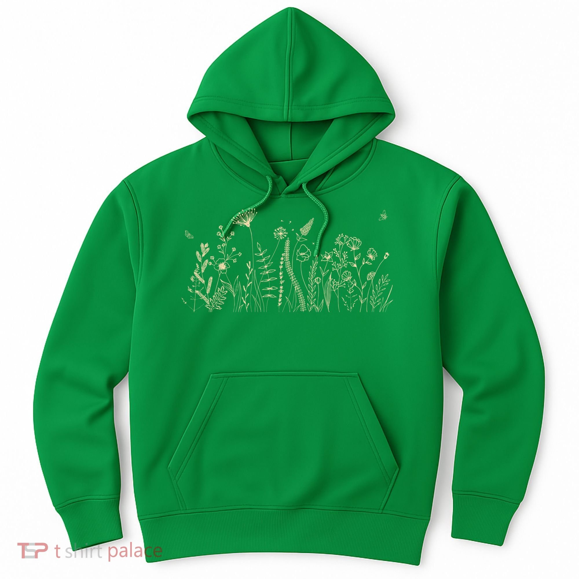 Cute Wildflowers Floral Nature Doodle Hoodie