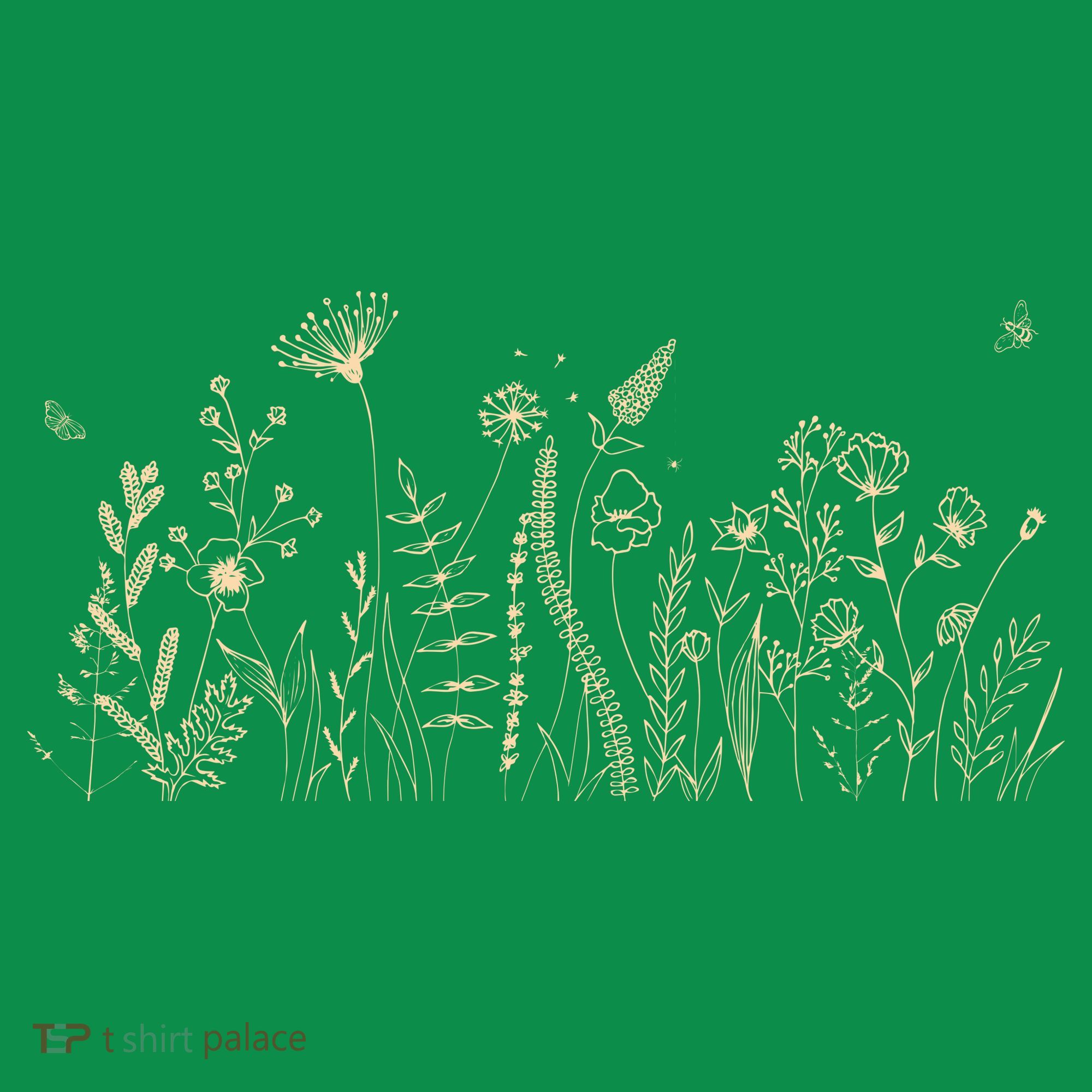 Cute Wildflowers Floral Nature Doodle Mousepad