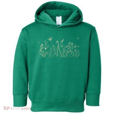 Cute Wildflowers Floral Nature Doodle Toddler Hoodie