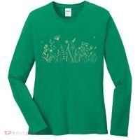 Cute Wildflowers Floral Nature Doodle Women's Long Sleeve Shirt thumb 0