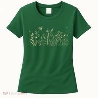 Cute Wildflowers Floral Nature Doodle Women's T-Shirt thumb 0