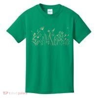 Cute Wildflowers Floral Nature Doodle Kids T-Shirt thumb 0