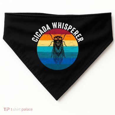 Cicada Whisperer Funny Cicada Nature Lover Cicada Emergence Bug Enthusiast USA-Made Doggie Bandana