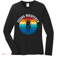Cicada Whisperer Funny Cicada Nature Lover Cicada Emergence Bug Enthusiast Women's Long Sleeve Shirt thumb 0