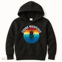 Cicada Whisperer Funny Cicada Nature Lover Cicada Emergence Bug Enthusiast Kids Hoodie thumb 0