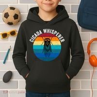 Cicada Whisperer Funny Cicada Nature Lover Cicada Emergence Bug Enthusiast Kids Hoodie thumb 2