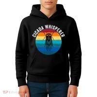 Cicada Whisperer Funny Cicada Nature Lover Cicada Emergence Bug Enthusiast Kids Hoodie thumb 4