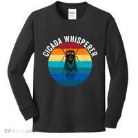 Cicada Whisperer Funny Cicada Nature Lover Cicada Emergence Bug Enthusiast Kids Long Sleeve Shirt thumb 0