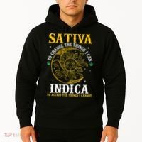 Cannabis Weed Fun Sativa To Change The Things I Can Indica Hoodie thumb 2