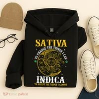 Cannabis Weed Fun Sativa To Change The Things I Can Indica Hoodie thumb 4