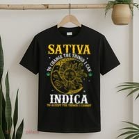 Cannabis Weed Fun Sativa To Change The Things I Can Indica T-Shirt thumb 2