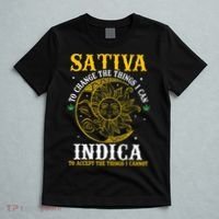 Cannabis Weed Fun Sativa To Change The Things I Can Indica T-Shirt thumb 5