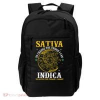 Cannabis Weed Fun Sativa To Change The Things I Can Indica Backpack thumb 0