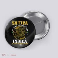 Cannabis Weed Fun Sativa To Change The Things I Can Indica Button thumb 0