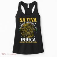 Cannabis Weed Fun Sativa To Change The Things I Can Indica Women's Tank Top thumb 0