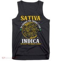 Cannabis Weed Fun Sativa To Change The Things I Can Indica Tank Top thumb 0