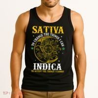 Cannabis Weed Fun Sativa To Change The Things I Can Indica Tank Top thumb 3