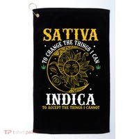 Cannabis Weed Fun Sativa To Change The Things I Can Indica Golf Towel thumb 0