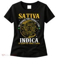 Cannabis Weed Fun Sativa To Change The Things I Can Indica Women's T-Shirt thumb 0