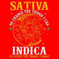 Cannabis Weed Fun Sativa To Change The Things I Can Indica Santa Hat thumb 1