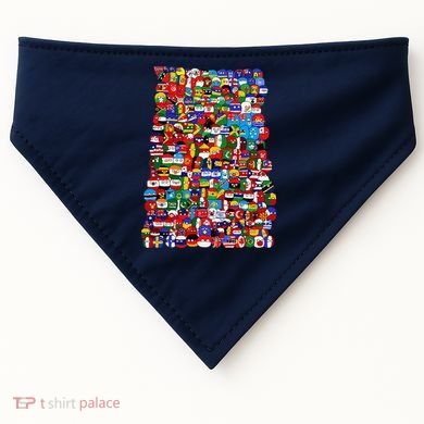 Countryballs World Flags USA-Made Doggie Bandana