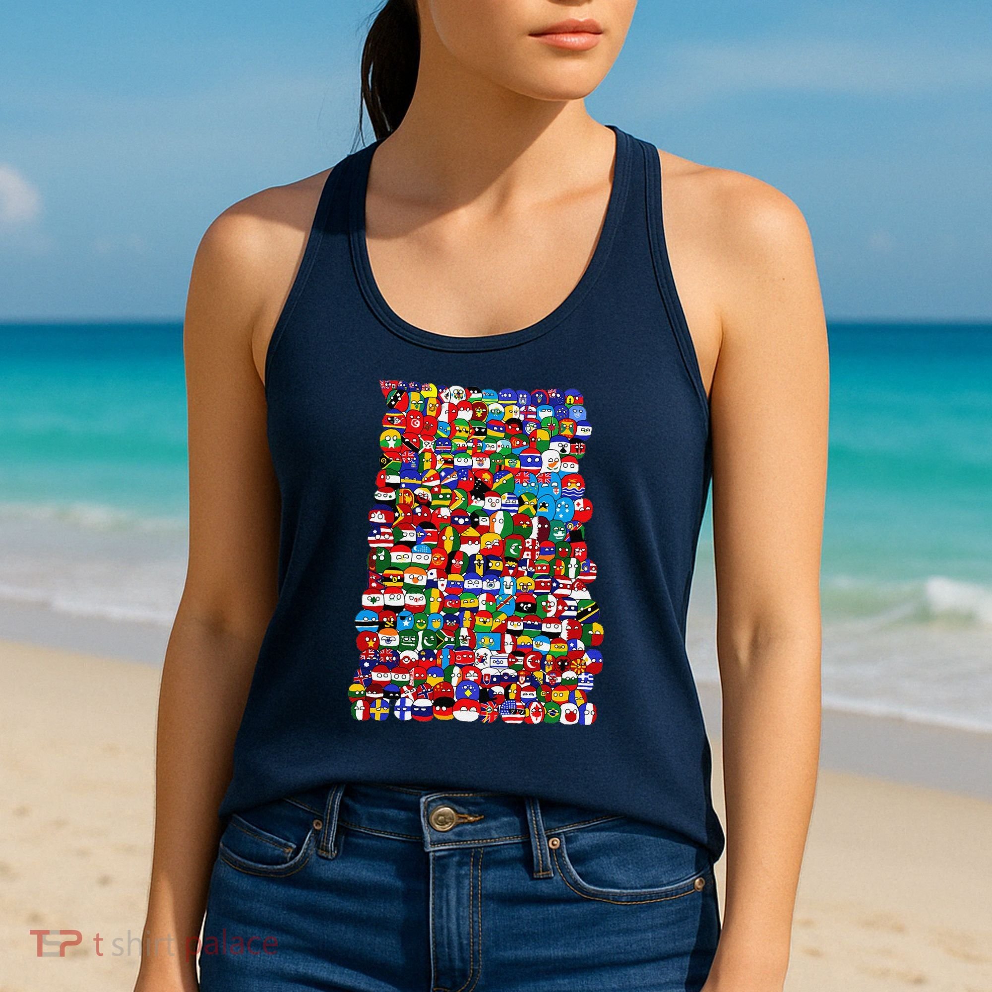 Countryballs World Flags Women's Tank Top
