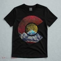 Colorado With Flag Themed Mountain T-Shirt thumb 5
