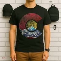 Colorado With Flag Themed Mountain T-Shirt thumb 6