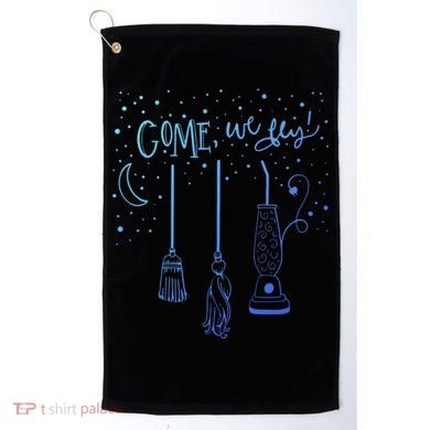 Come We Fly Halloween Hocus Fall Party Cute Gift Golf Towel