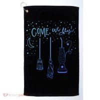 Come We Fly Halloween Hocus Fall Party Cute Gift Golf Towel thumb 0