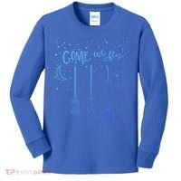Come We Fly Halloween Hocus Fall Party Cute Gift Kids Long Sleeve Shirt thumb 0