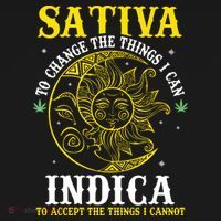 Cannabis Weed Fun Sativa To Change The Things I Can Indica Ornament thumb 1