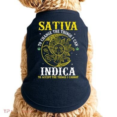 Cannabis Weed Fun Sativa To Change The Things I Can Indica Doggie Tank