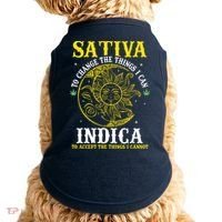 Cannabis Weed Fun Sativa To Change The Things I Can Indica Doggie Tank thumb 0