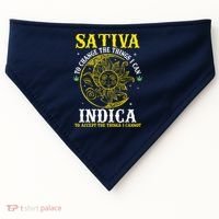 Cannabis Weed Fun Sativa To Change The Things I Can Indica USA-Made Doggie Bandana thumb 0