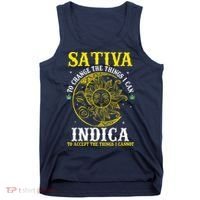Cannabis Weed Fun Sativa To Change The Things I Can Indica Tank Top thumb 0