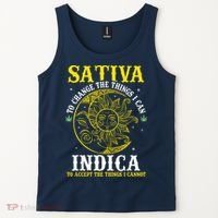 Cannabis Weed Fun Sativa To Change The Things I Can Indica Tank Top thumb 2