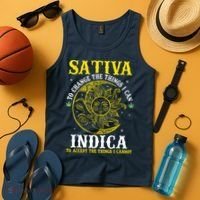 Cannabis Weed Fun Sativa To Change The Things I Can Indica Tank Top thumb 4