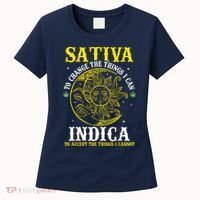Cannabis Weed Fun Sativa To Change The Things I Can Indica Women's T-Shirt thumb 0