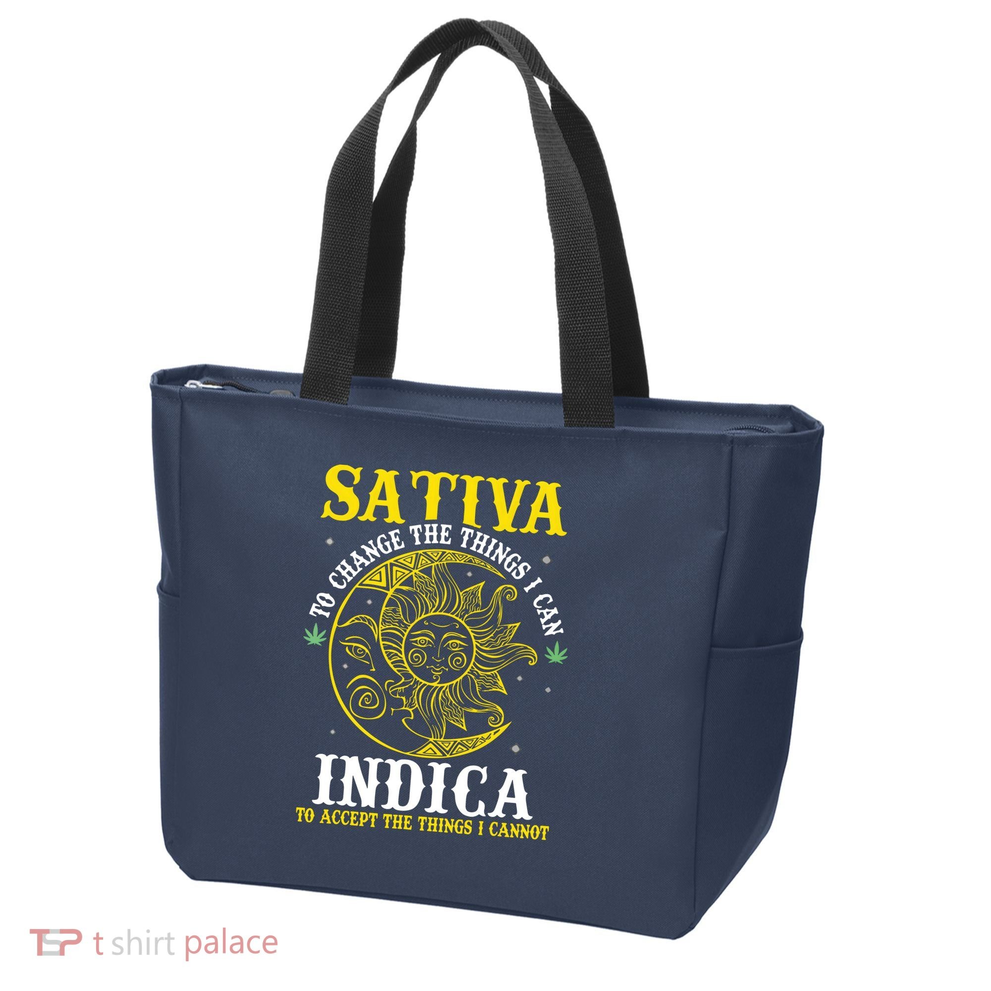 Cannabis Weed Fun Sativa To Change The Things I Can Indica Tote Bag